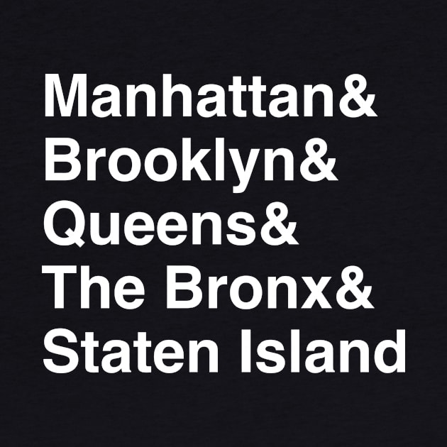 New York City Boroughs List by tonylonder